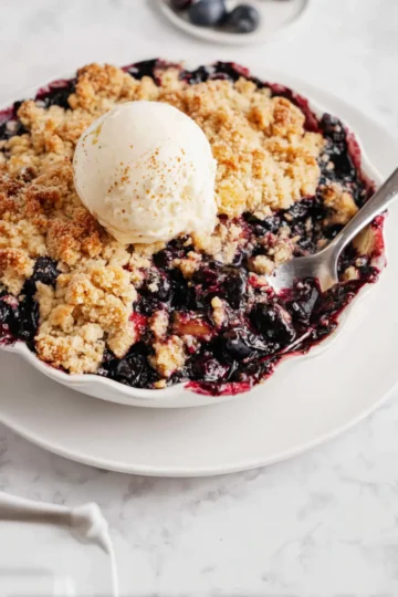 Blueberry and Apple Crumble
