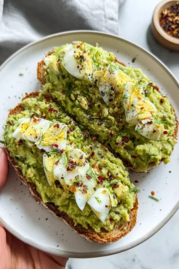 Mashed Egg And Avocado Toast