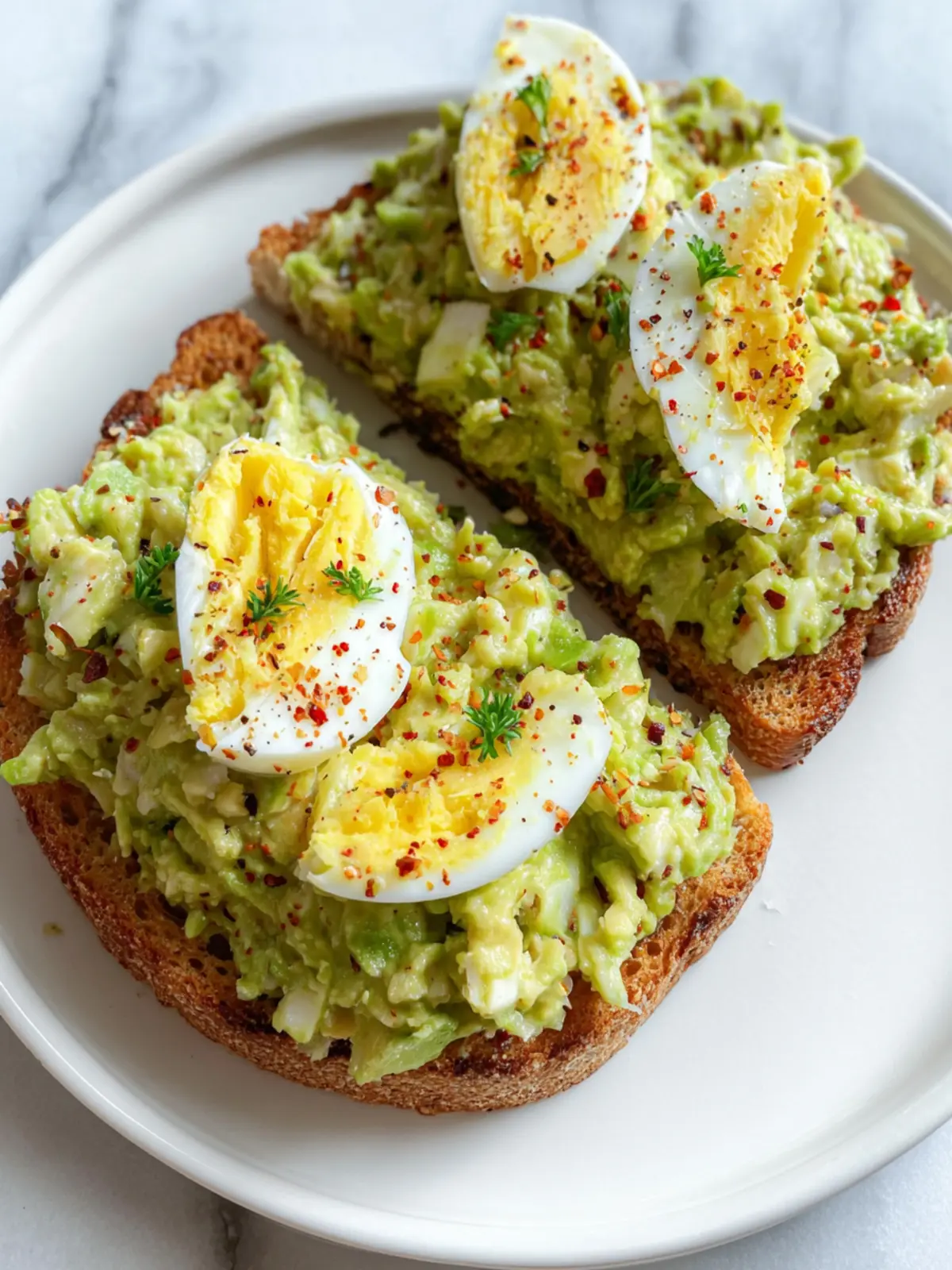 Mashed Egg And Avocado Toast