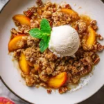 Bourbon Pecan Peach Crisp