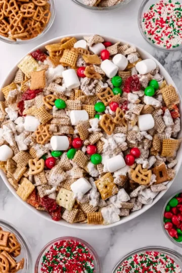 Marshmallows Christmas Chex Mix