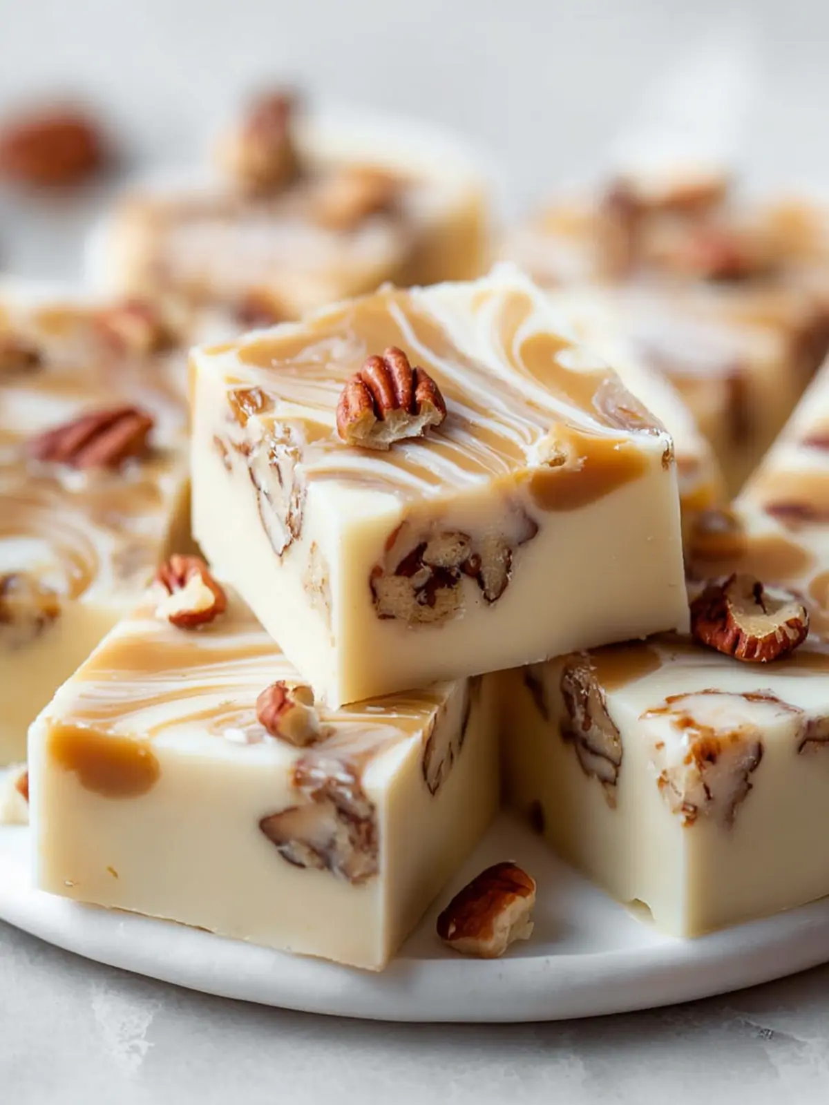White Chocolate Caramel Pecan Fudge