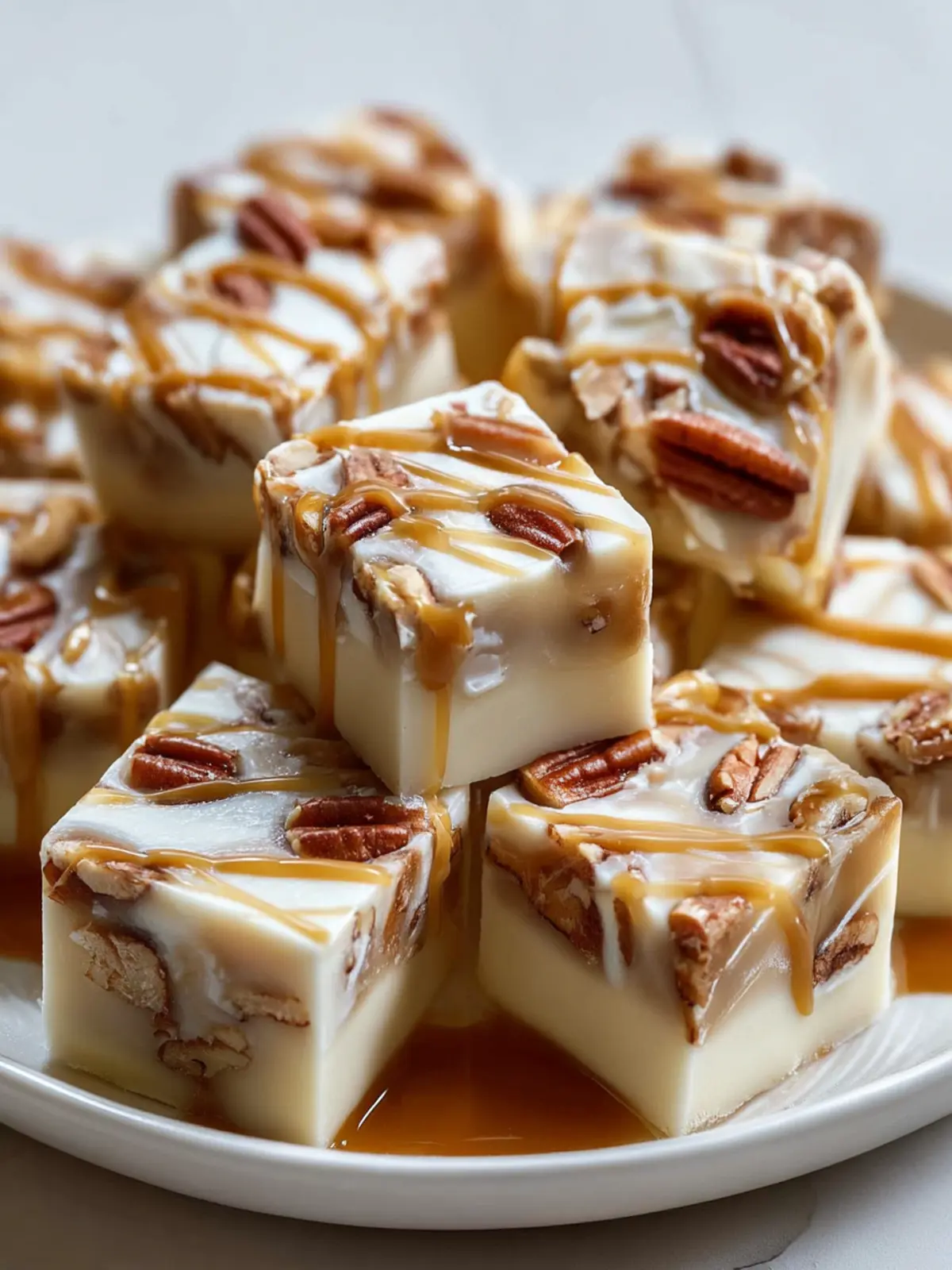 White Chocolate Caramel Pecan Fudge