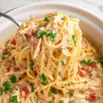 Crockpot Chicken Spaghetti
