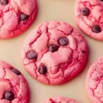 Cookies fraise chocolat roses