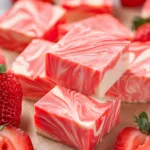 Fudge à la fraise marbré