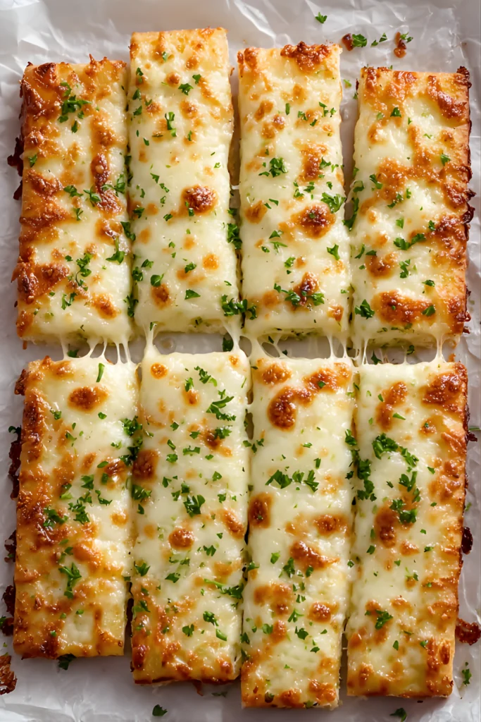 Baked cottage cheese breadsticks