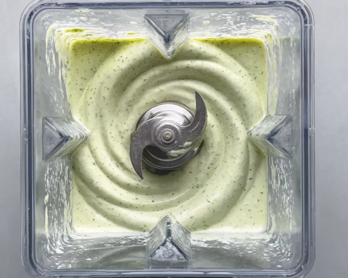 Blended cottage cheese ranch dressing