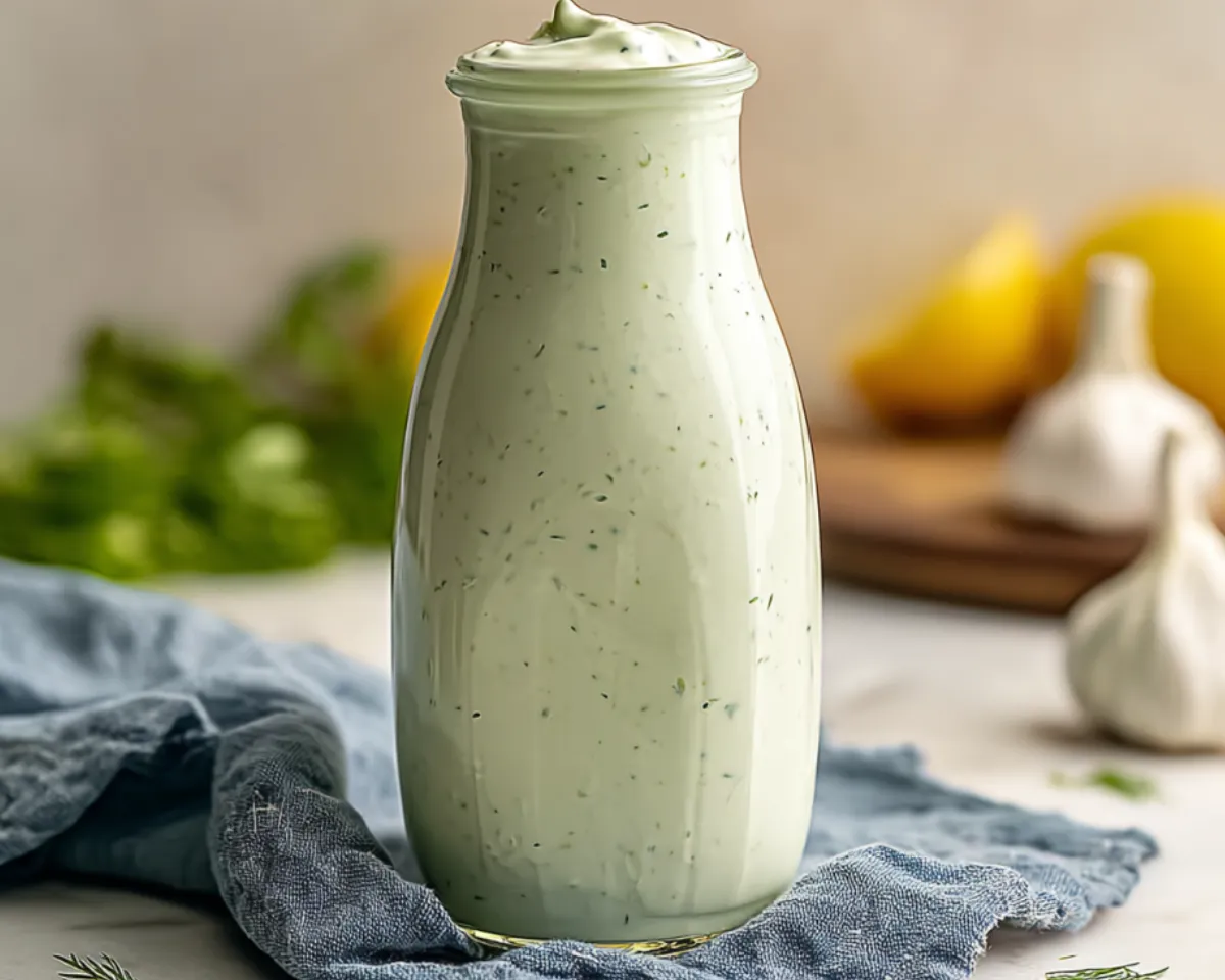 Creamy cottage cheese ranch dressing