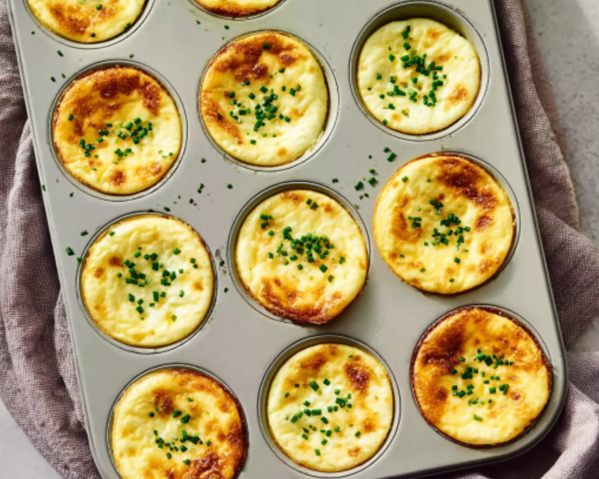 Egg bites baked in muffin pan