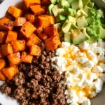 High protein beef cottage cheese bowl