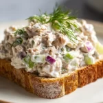 High protein cottage cheese tuna toast
