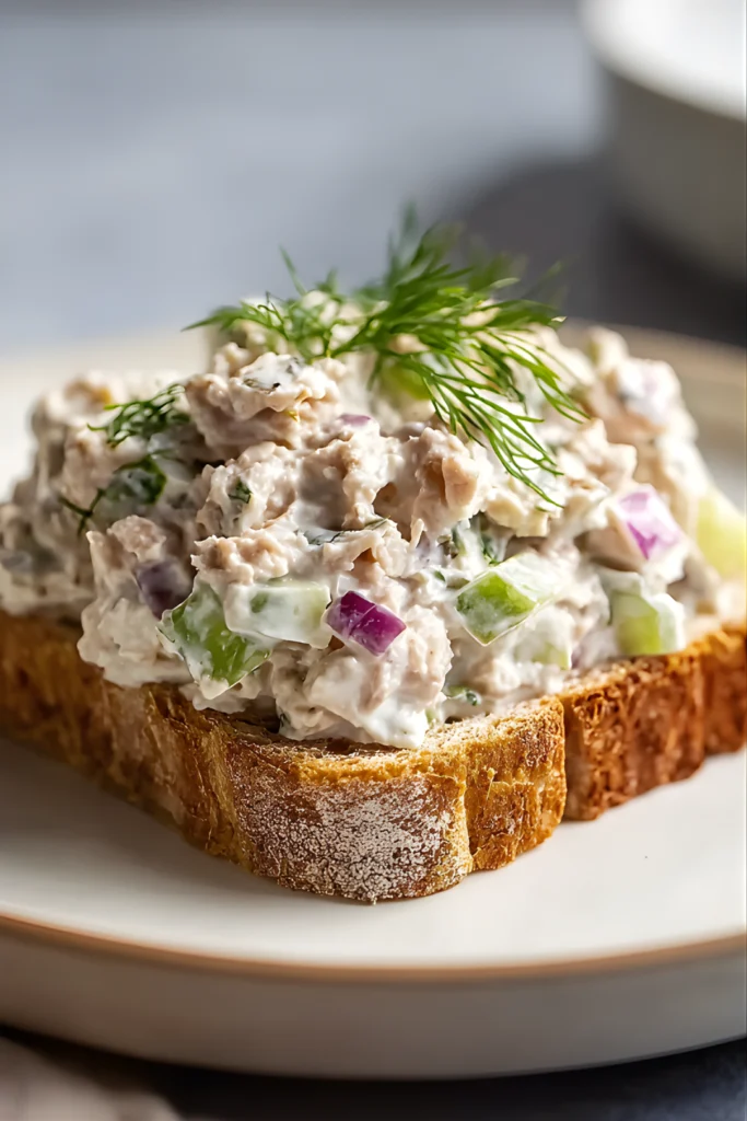 High protein cottage cheese tuna toast