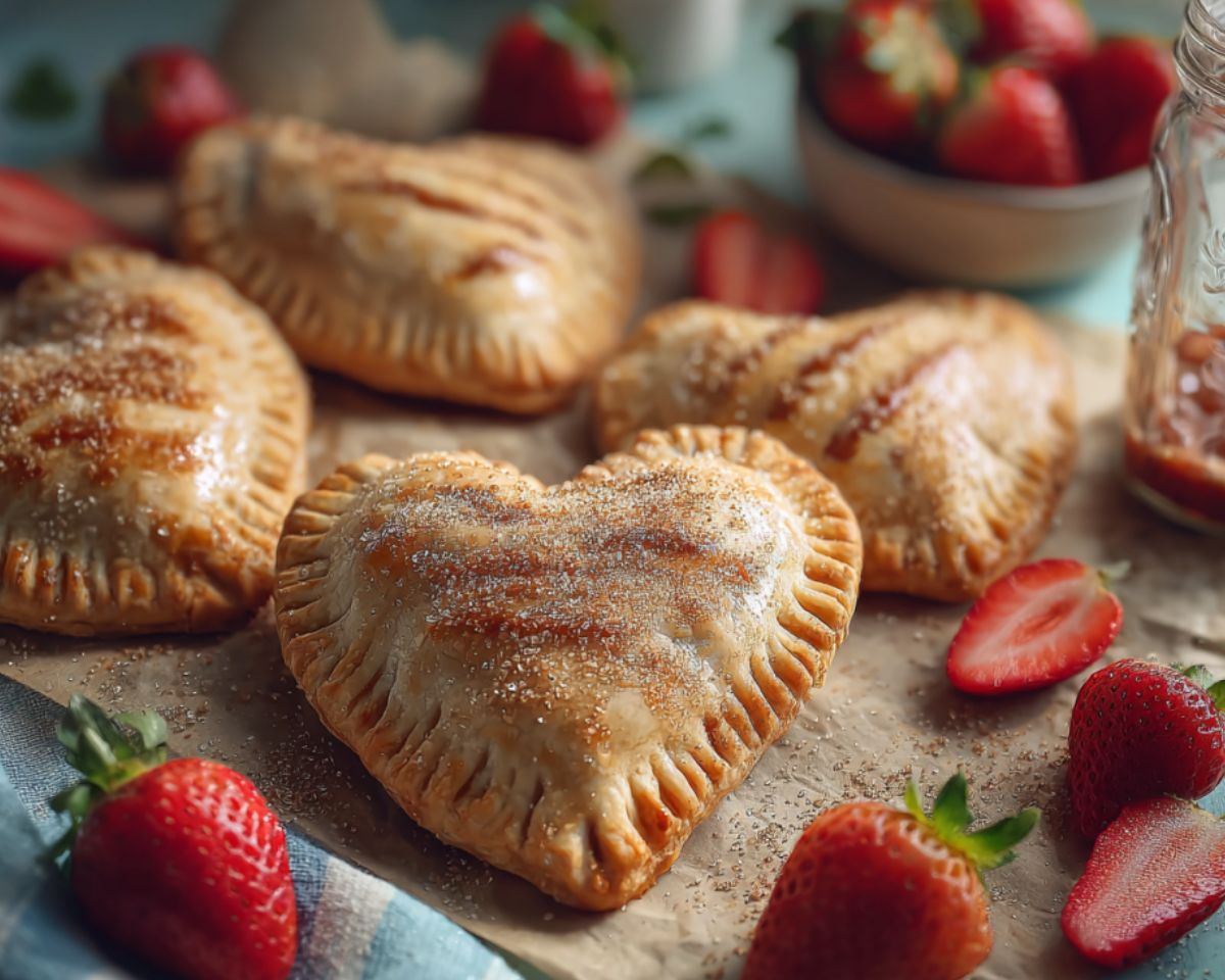 Homemade strawberry hand pies