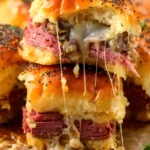 Corned beef slider with melted cheese