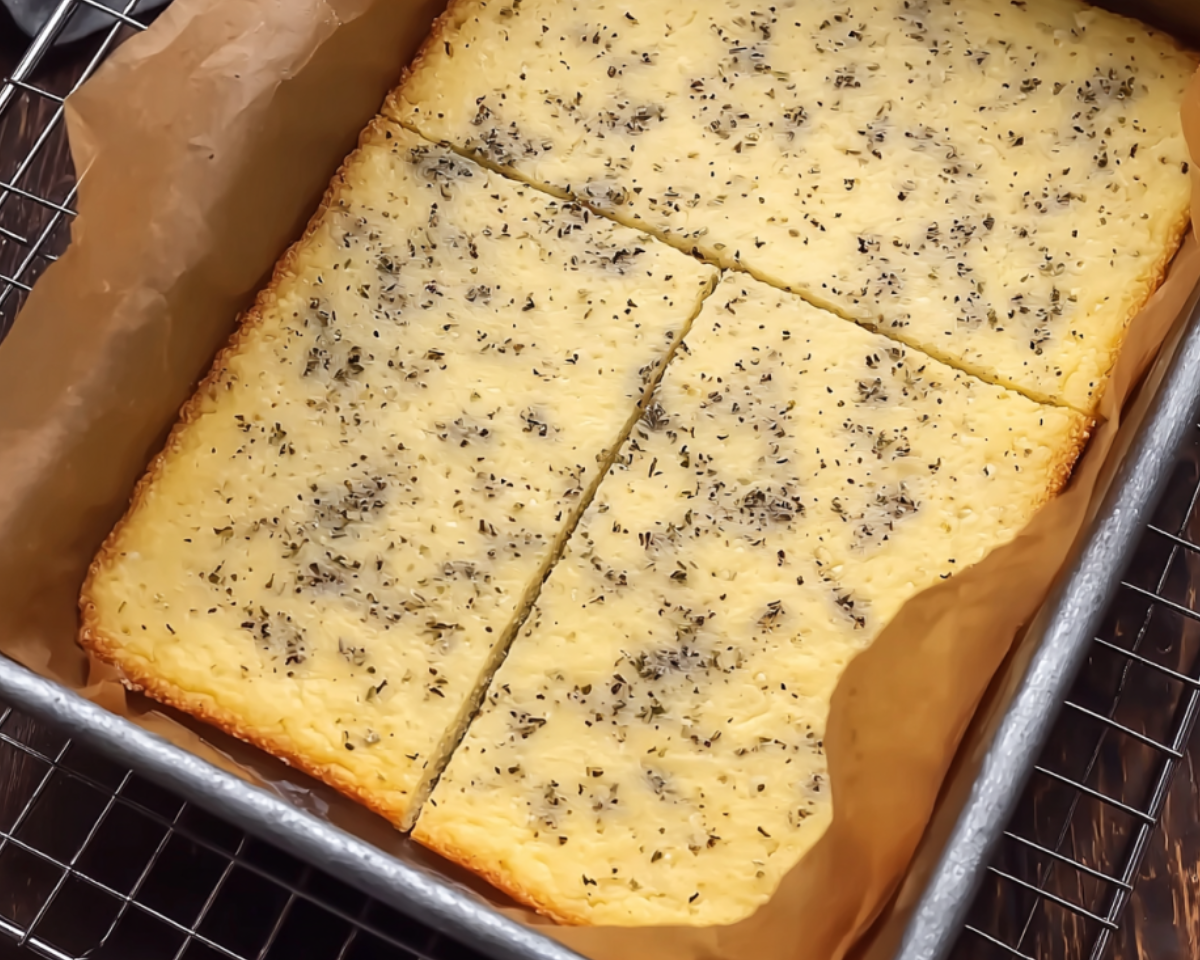 Cottage cheese flatbread base with herbs