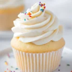 Vanilla cupcake with buttercream frosting