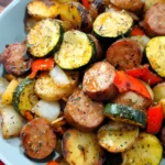 cowboy stir fry bowl sausage potatoes vegetables