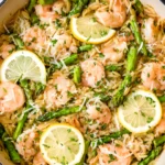 shrimp orzo asparagus lemon