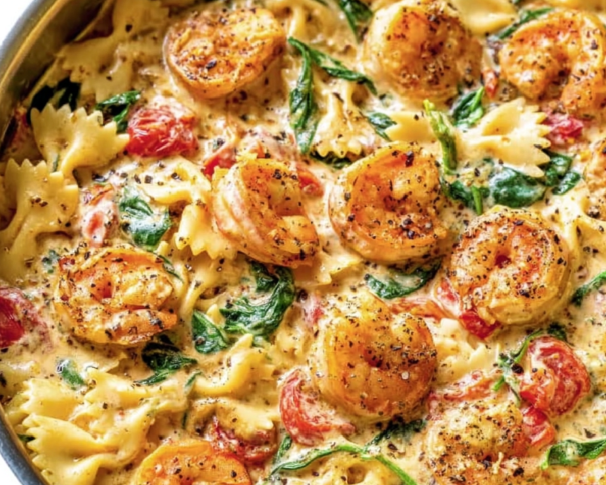 shrimp pasta skillet creamy