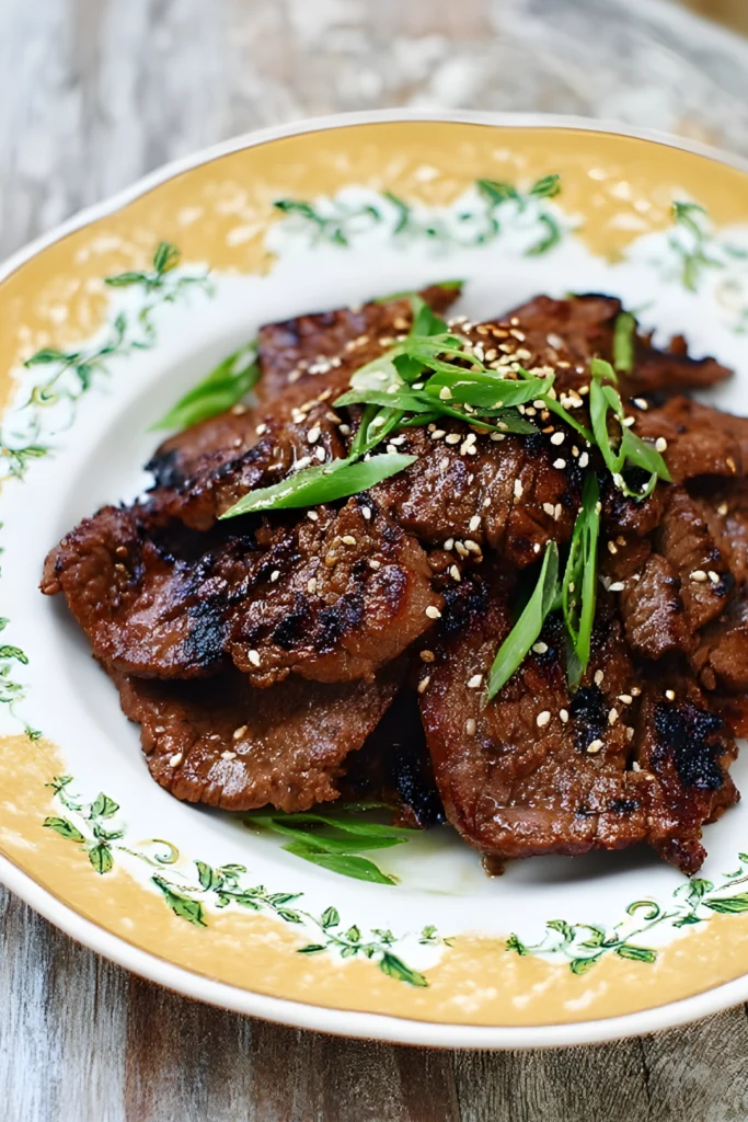 bulgogi beef plated