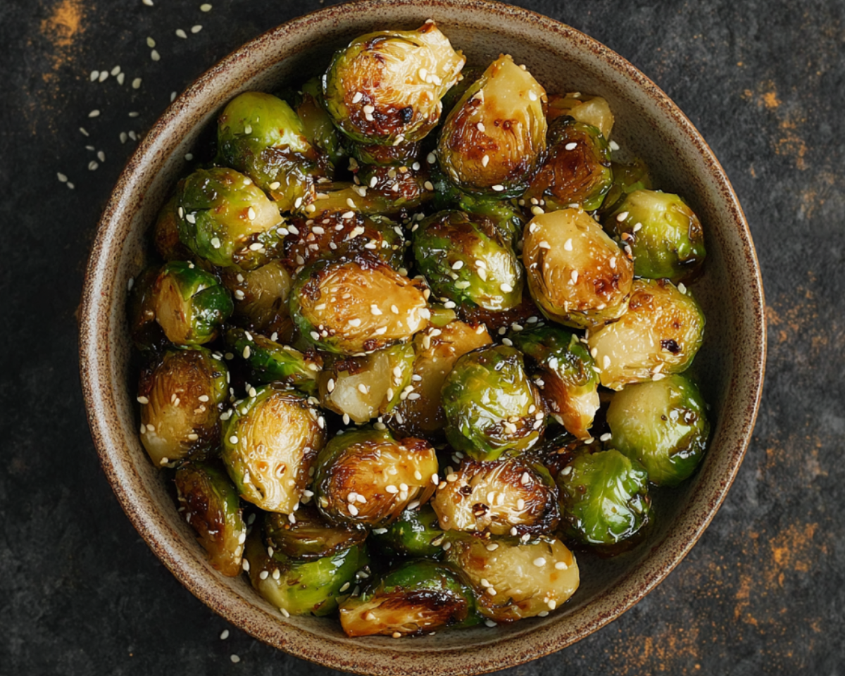 roasted brussels sprouts with sesame