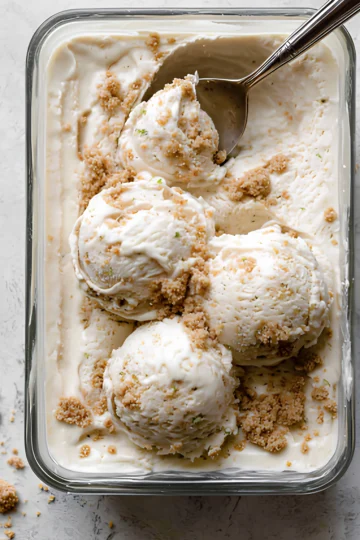 glace citron vert crumble biscuit