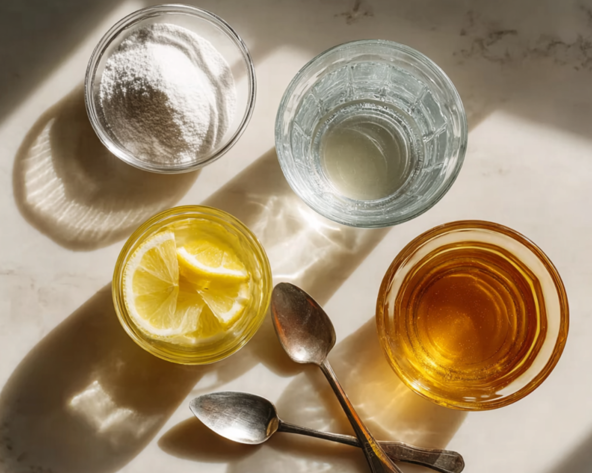 Ingredients for lemon salt drink