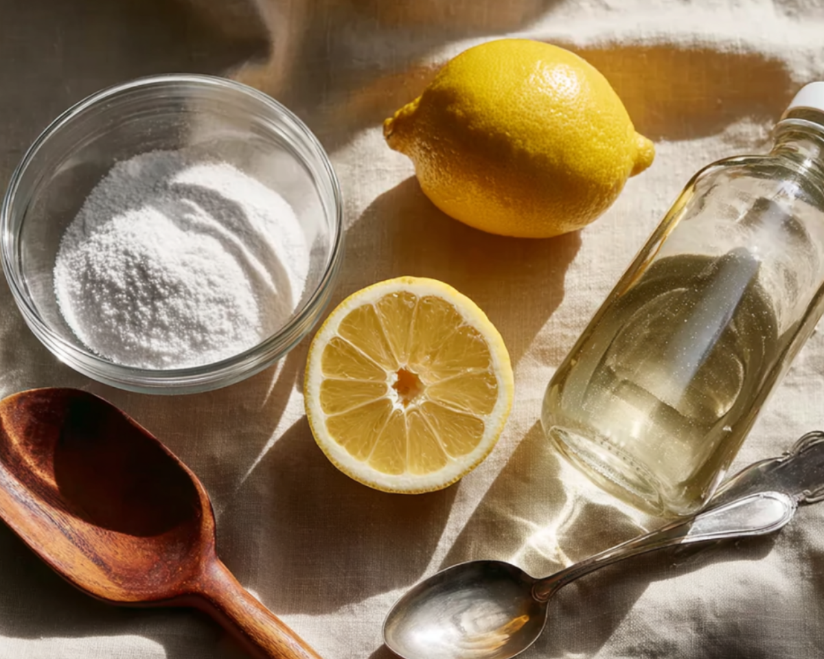Lemon and baking soda ingredients