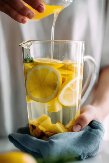 Lemon pineapple detox water