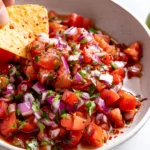 Pico de gallo with tortilla chip