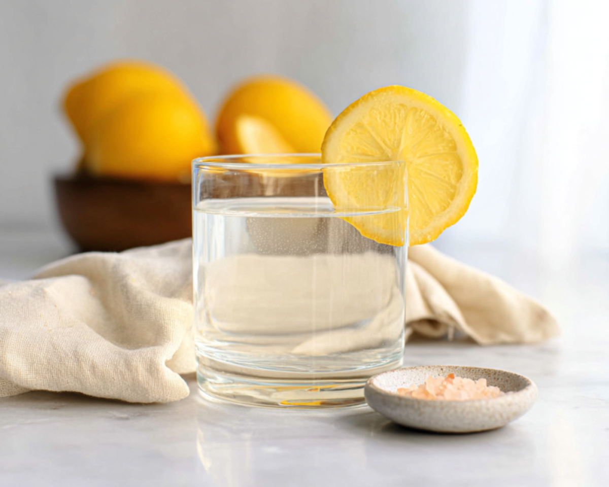 lemon salt water with pink salt