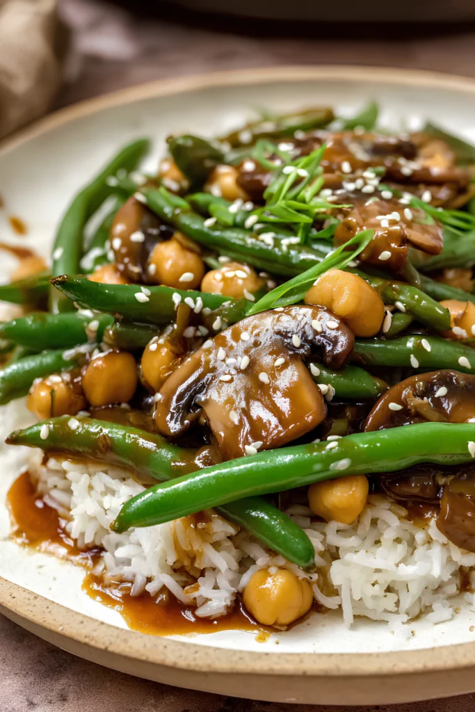 Asian green beans mushrooms