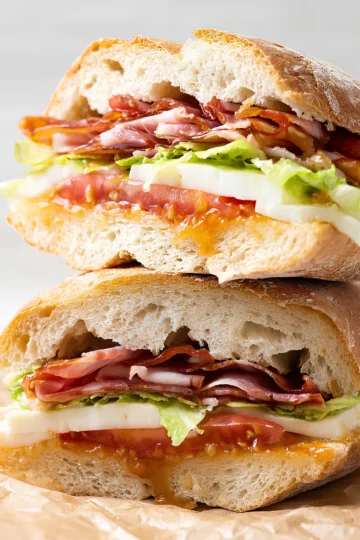 Brie prosciutto sandwiches