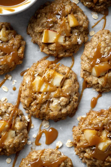 Caramel apple oatmeal cookies