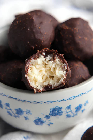 Chocolate coconut candy bites