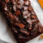 Chocolate zucchini bread loaf