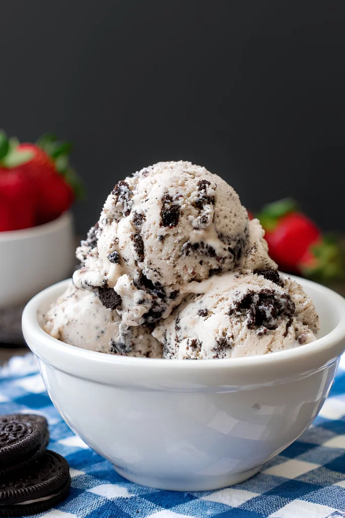 Cookies and cream scoops
