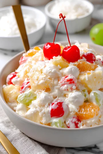 Creamy ambrosia fruit salad