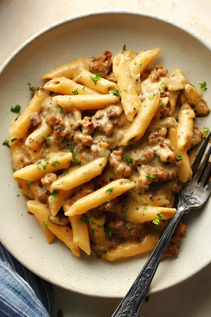 Creamy sausage pasta