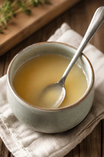 Dissolved gelatin in a bowl