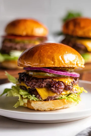 Double smash cheeseburger