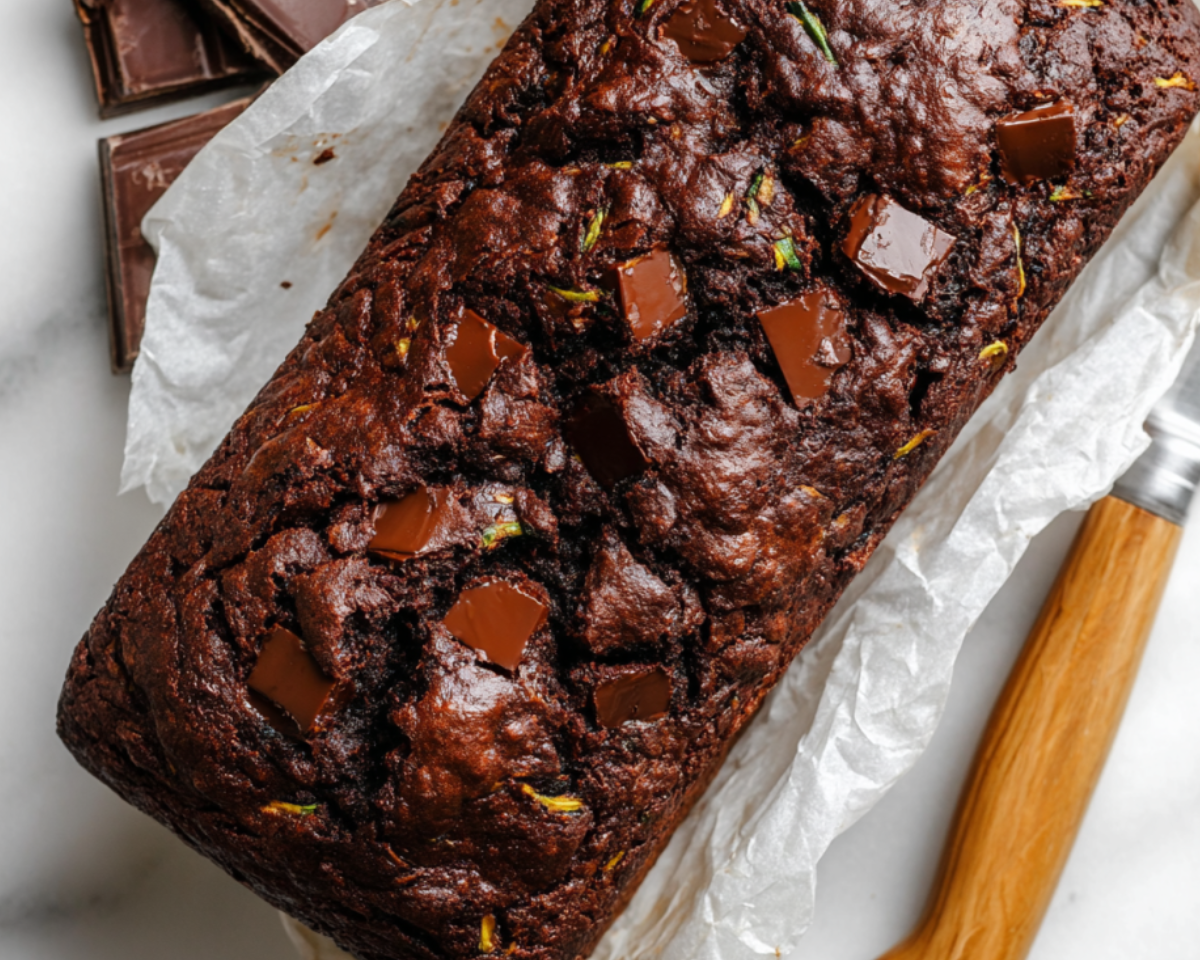 Homemade chocolate zucchini bread