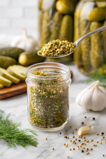 Homemade dill pickle seasoning