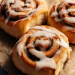 Iced cinnamon rolls