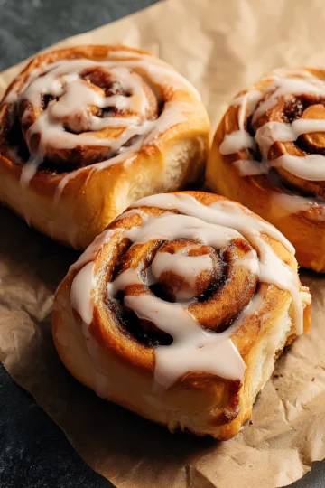Iced cinnamon rolls
