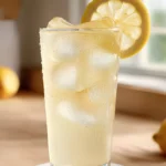 Iced lemon soda drink