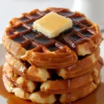 Keto waffles with syrup