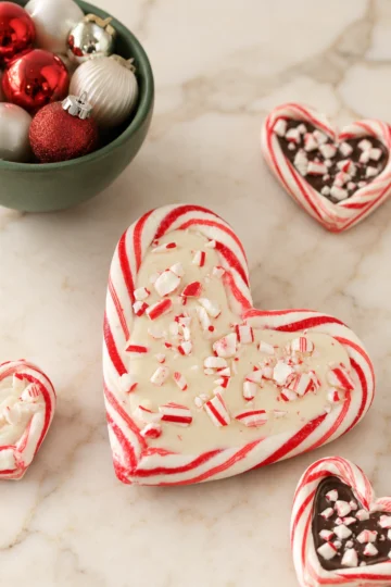 Peppermint chocolate hearts