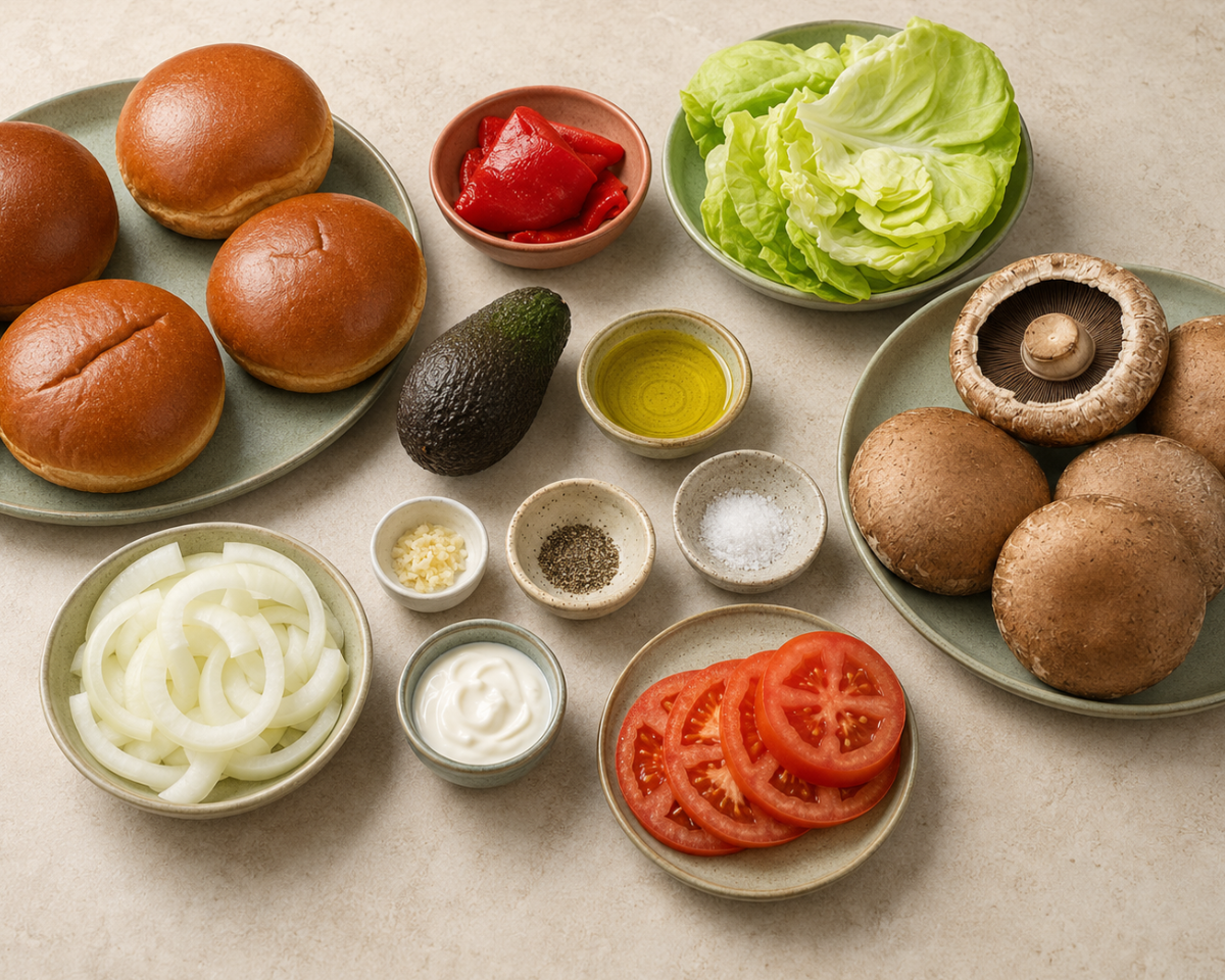Portobello burger ingredients
